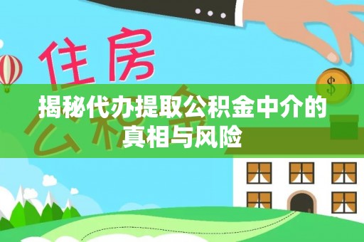 鹤庆揭秘代办提取公积金中介的真相与风险