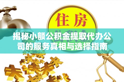 鹤庆揭秘小额公积金提取代办公司的服务真相与选择指南